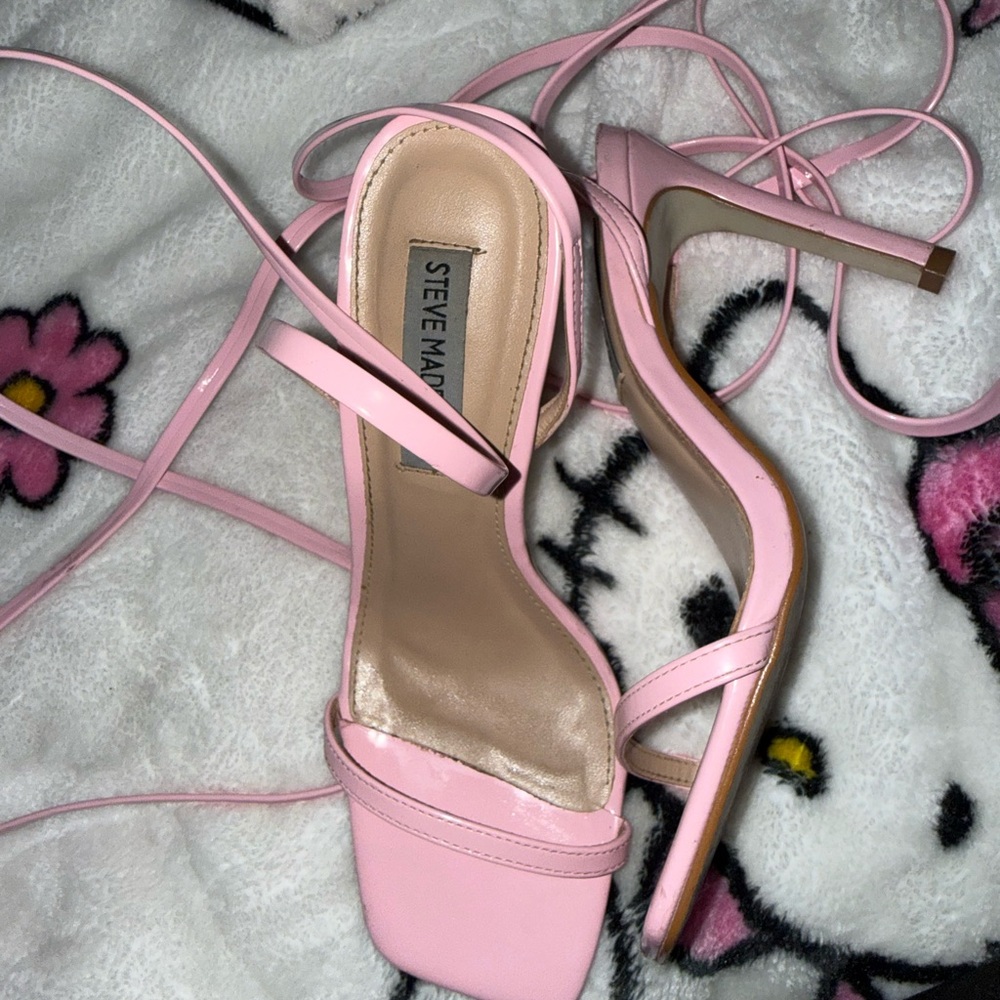 Steve Madden Light Pink Strappy Heels